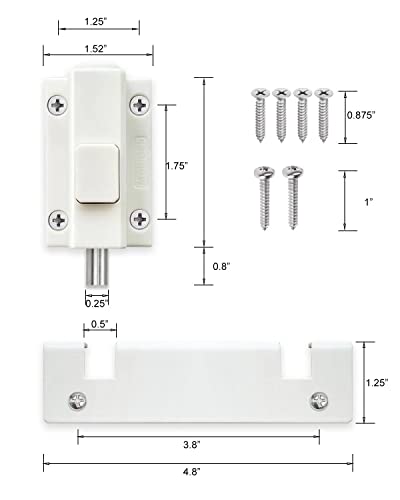 SDGINA Sliding Door Lock for Sliding Glass Door, Security Door Locks for Sliding Patio Doors, Great Child Safety Lock and Home Security Locks for Patio Door, Sliding Glass Window Guardian Lock