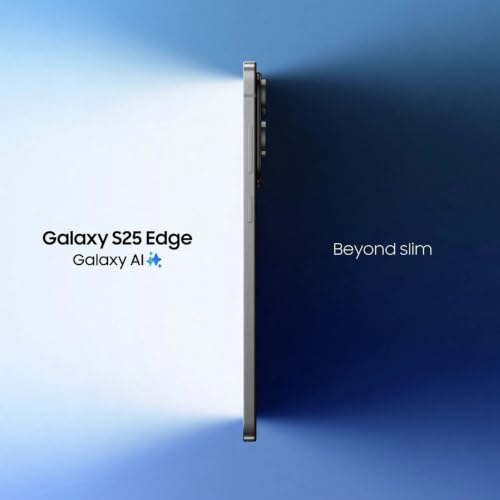 Image of Samsung Galaxy S25 Edge 5G (Titanium Silver, 12GB RAM, 256GB Storage) | Snapdragon 8 Elite for Galaxy Processor | 200MP + 12MP Dual Rear Camera | 12MP Front Camera | 3900mAh Battery | AI 5G Smartphone