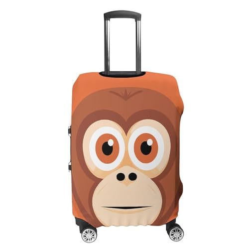 Big Face Monkey Luggage Cover, Washable Elastic Suitcase Cover Protector Fit 18-32 Inch Luggage4