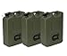 Produktbild hünersdorff 802011 3er Set Kraftstoff-Kanister PROFI 20l für Benzin, Diesel und andere Gefahrgüter, Made in Germany, TÜV-geprüfte Produktion, oliv
