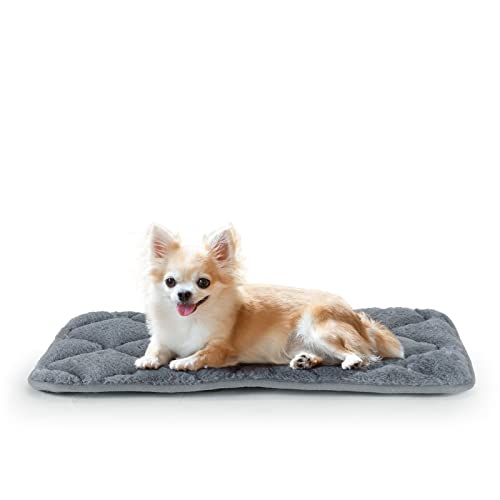 Mora Pets Crate Pad Mat Ultra Soft Dog Bed For Crate Cat Mat Bed With Anti-Slip Bottom Machine Washable Kennel Mat 22 24 30 36 42 Inch Grey Pink #TOP8