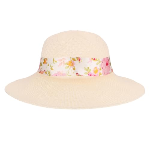 Chapeau de soleil élégant pour femme avec grands bords finitions soignées style estival