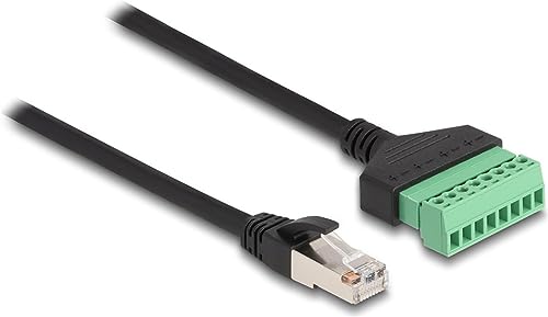 DeLOCK 65975 - Cable RJ45 Adaptador de clavija Cat. 6 a regleta de bornes 30 cm 2 piezas