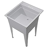 CASHEL Heavy Duty Free-Standing Utility and Laundry Sink - Essential Sink Kit, 1960-20-02, Granite