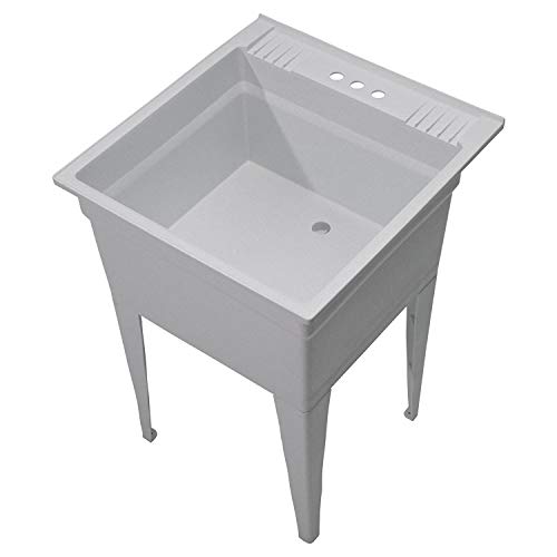 CASHEL Heavy Duty Free-Standing Utility and Laundry Sink - Essential Sink Kit, 1960-20-02, Granite