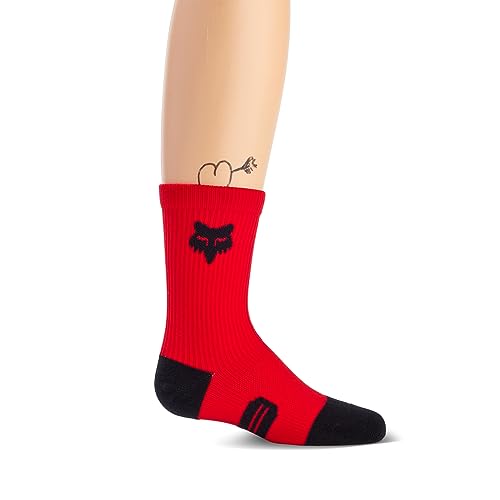 FOX JUNIOR 6 RANGER CREW FLUORESCENT RED YS SOCKS