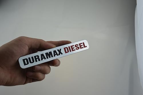 Image of Truck Emblem 3D Fender Door Hood Tailgate Badges Nameplate Letter Compatible with Duramax Allison 2Pack (Chrome Black Red)