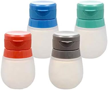 Travel Condiment Container Bundle: Red, Blue, Teal and Gray - Set...