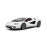 Bburago B18-21102 Countach LPI 800-4-1:24 Scale-Incredibly Detailed Replica Super Lamborghini Collectible Die-cast Car, White