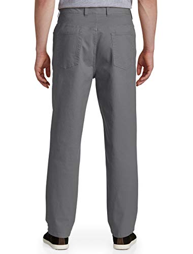 Harbor Bay by DXL Men's Big and Tall Continuous Comfort Pants Dark Grey x2