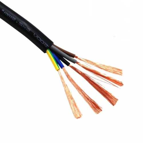17 AWG 1mm2 RVV 2/3/4/5/6/7/8/10/12/14/16/18 Cores Pins Copper Conductor Electric Cable Black Soft Wire(7 cores 3 Meters)