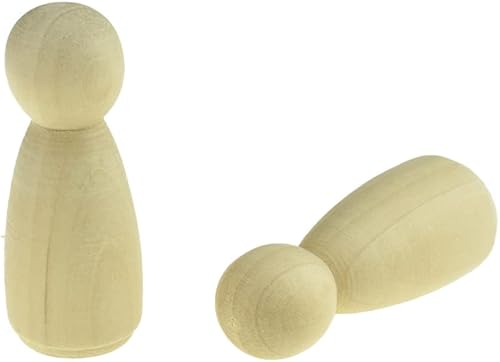 HAHIYO 10 muñecas de madera con forma de ángel de 2 pulgadas, sin terminar, de madera, sin terminar, para personas y manualidades, muñecos de