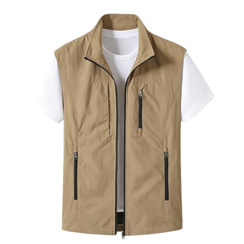 Chaleco deportivo transpirable para hombre que alivia el calor con muchos bolsillos