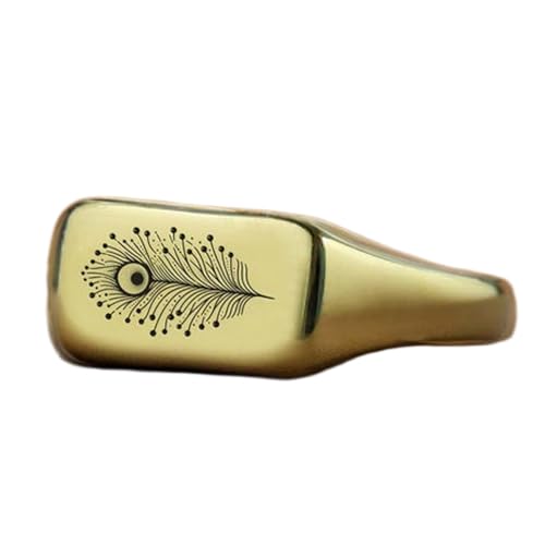 Bague plume de paon en argent plaqué or, le bijou cadeau vintage idéal