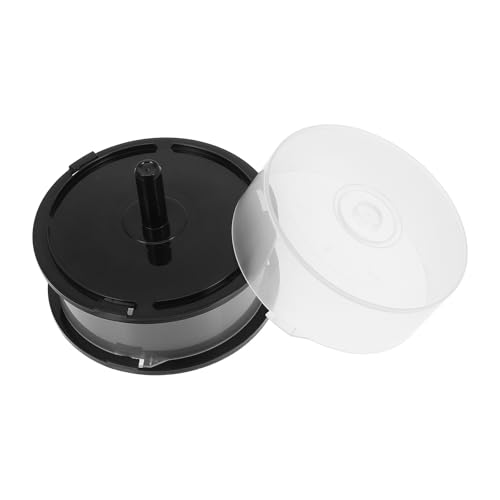 JECOMPRIS Caja de Almacenamiento para CD y Dvd de Plástico Transparente, Capacidad para 25 Discos, Contenedor Redondo Compacto para Organización en Habitación Pequeña, Paquete de 2 Unidades