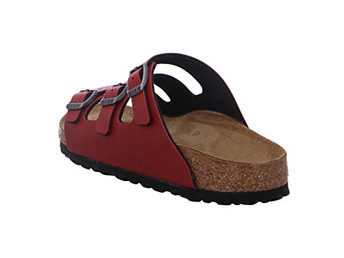 Image of Birkenstock Sandales Florida Birko-flor Pull Up Bordeaux, Women's Sandal, Pull Up Bordeaux, 5.5 UK (39 EU)
