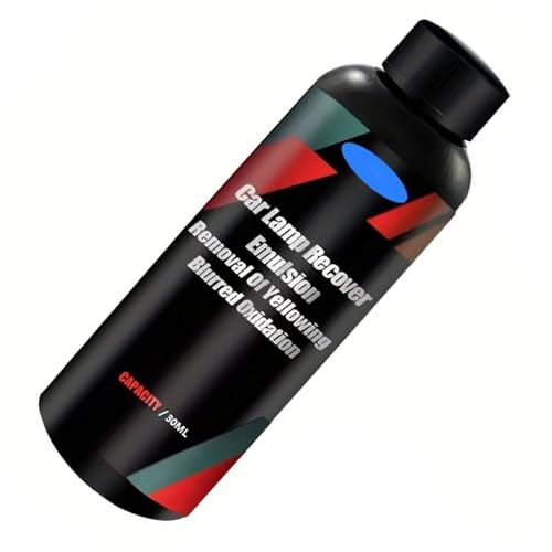 AOOOWER Set Ristrutturazione Fari da 30 Ml Applicazione in 3 Fasi con Spugna Lucidante Elimina L'ossidazione per La Manutenzione del Veicolo Kit Ripristino Rapido dei Fari