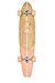Ten Toes Board Emporium Zed Bamboo Longboard Skateboard Cruiser, 44", Salmon Fishtail
