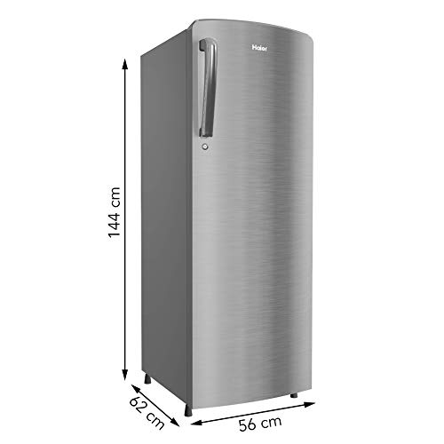 Image of Haier 242 L 3 Star Inverter Direct-Cool Single Door Refrigerator (HRD-2423CIS-E, Inox Steel)