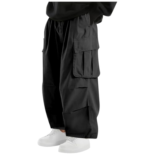 Baggy Cargo Pants for Men Fashion Parachute Loose Sweatpants with Pockets Oversized Y2K Wide Legs Trousers Hiking