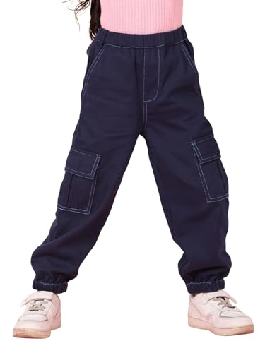 Image of superminis Girls Denim Jeans | Stretchable Blue Cat Print Jeans for Girls 3-10 Years | Soft Comfortable Kids Denim Pants for Casual