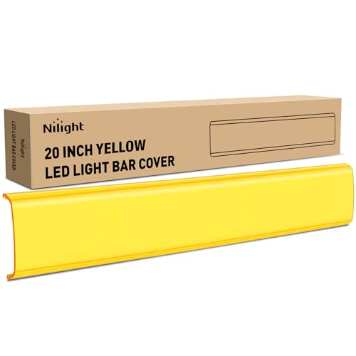 Image of Nilight 20 Inch LED Light Bar Cover Yellow Color | Protective Durable Polycarbonate Lens, Waterproof Dustproof Scratch-Proof for Double-Row Off Road Driving Lighting