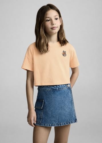 Image of Alan Jones Clothing Girls Crop T-Shirt | Short Length Drop Shoulder Tee | Printed Casual Top for Girls