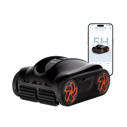 iGarden K-AI Series Robotic Pool Cleaner, 5H Runtime, Dual-Camera AI Vision, 22,000 LPH, Dual Filtration, AI-Target System, Smart Navigation, Cordless Pool Vacuum Robot for Above & In-Ground Pools
