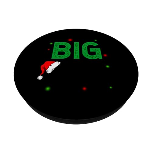 Big Bro Brother Christmas Family X-Mas Ugly Design Santa PopSockets Swappable PopGrip, Black - Image 2