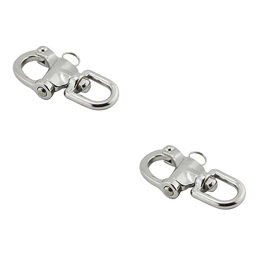 VANZACK 2pcs Stainless Steel Chains Stainless Chain Bumper Shackles Swivel Shackle Rigging Shackles Chain Shackle Stainless Steel Shackles Carabiner The Chain Hook Snap Hand Drawn