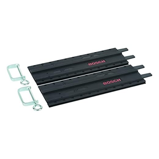 Bosch Profesional DIY 2x Carril guía de plástico tornillos apriete (para PKS 55A/66A/66AF, 350 mm, Accesorios Sierras Circulares)