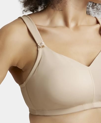 Image of Jockey 1841 Minimizer Bra | Wirefree | Non Padded | Full Coverage with Broad Fabric Straps | Microfiber Nylon Elastane Fabric