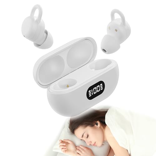 Xmenha Schlafkopfhörer Seitenschläfer Bluetooth Noise Cancelling in Ear Mini Kopfhörer Ohrstöpsel zum Schlafen unsichtbar Wireless schnurlos Ohrhörer mit Geräuschunterdrückung Kopfhoerer Headphones