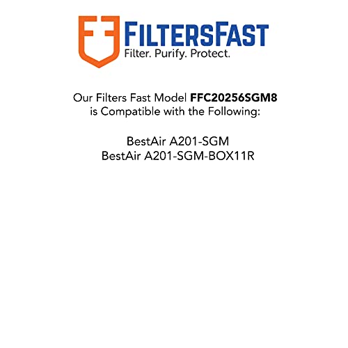 Filters Fast Compatible Replacement For Aprilaire Spacegard 2200 2250 20X25X6 Air Filter Merv 8 Pleated Ac Furnace Air Conditioner Filters Actual Size: 19 3/4 X 24 1/4 X 6 3/8, 2-Pack #TOP2