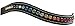 Equitem Rainbow Crystal Bling Wave Leather English Browband (Black Leather, X Full 17