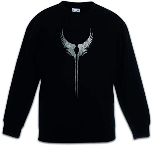 Sweat-shirt Valkyrie Wings pour enfants garçon et fille pull noir confortable
