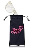Jojo Siwa Blue Light Blocking Glasses with Pouch Juniors Computer Glasses for Women Eyewear Screen Protection (Sparkle Pink)