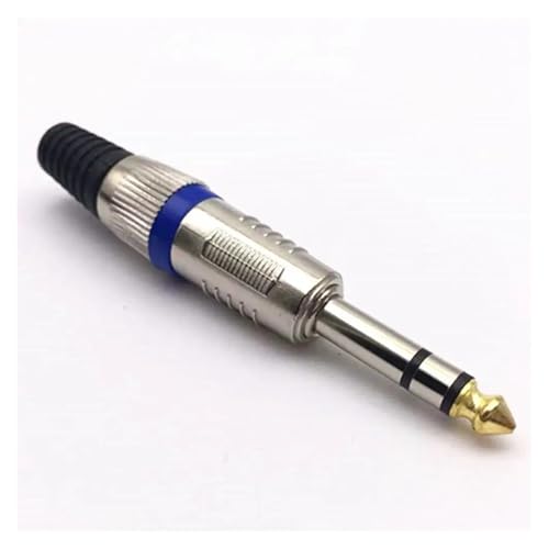 1pc 6.35 ミリメートルギターオーディオケーブルコネクタモノラルステレオジャック 6.5 アンプマイクプラグ 6.5 ミリメートルモノラルセカンドコア(Stereo 2)