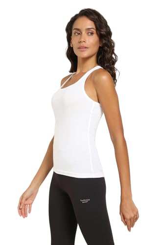 Image of Van Heusen Women's Racerback 100% Cotton Tank Top | Super Combed Cotton | Breathable Fabric | Anti-Bacterial Tech | Color Fresh Technology | Keeps You Fresh | Sweat Absorbent | Everyday Comfort | Style 11202 | Available in Pack of 1 & 2