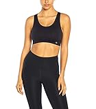 Bally Total Fitness Women's Tonya Seamless Sports Bra, Black, Small