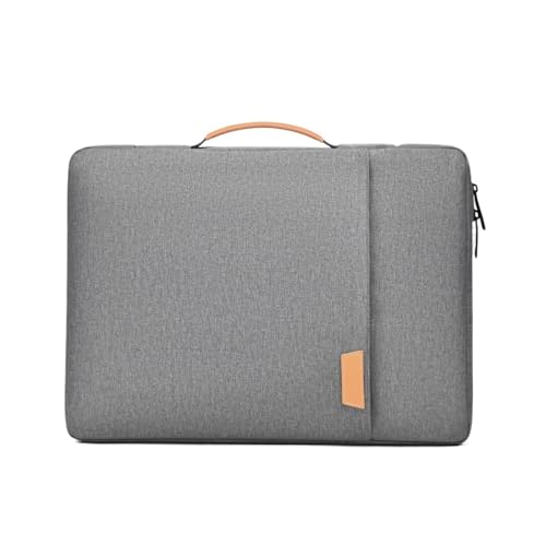 Étui ordinateur portable antichoc en oxford gris avec poignée robuste
