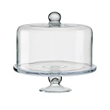 ARTLAND Simplicity Cake Stand with Straight Sided Dome - Flawless Glass, Tall Cake Friendly, Secure Design, Elegant Craftsmanship, Gift Ready, Durable, Designed