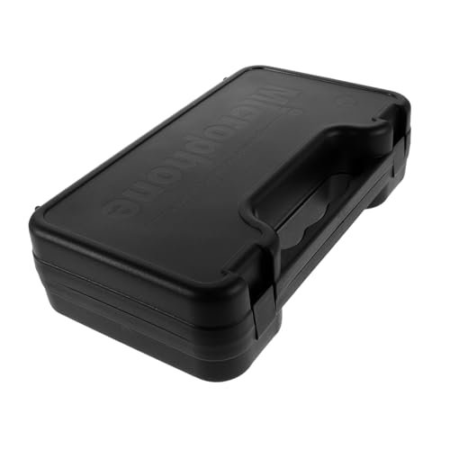 BESPORTBLE Portable Microphone Storage Case with Scratch Cotton Liner Travel Friendly Plastic Mic Box for Easy Carrying for Gigs and Sessions