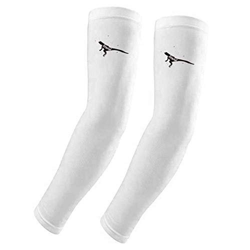 Manchons manchon de protection UV lézard noir et blanc protection solaire bras