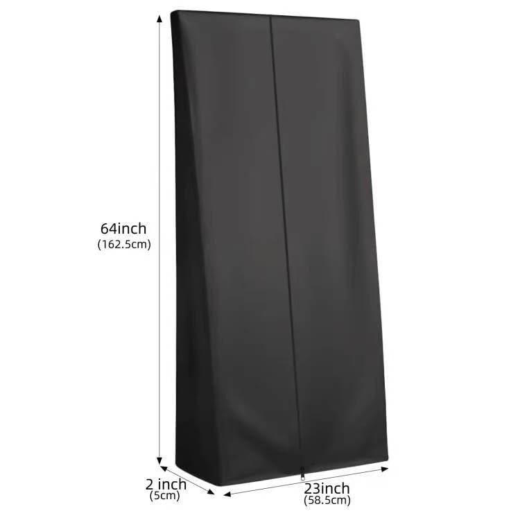 KY-HUAEN Full Length Mirror Cover 600D Oxford Floor Mirror Cover? Dustproof, Waterproof Mirror Cover for Bedroom Dressing Room Outdoor - Black(Cover Only) (64