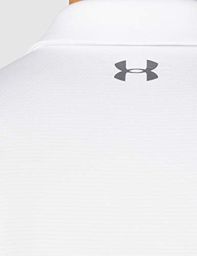 Under Armour Men's Tech Golf Polo , White (100)/Graphite , X-Large