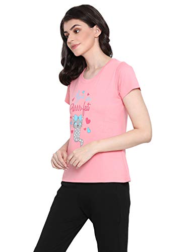 Image of Clovia Women's Cotton Print Me Pretty T-Shirt