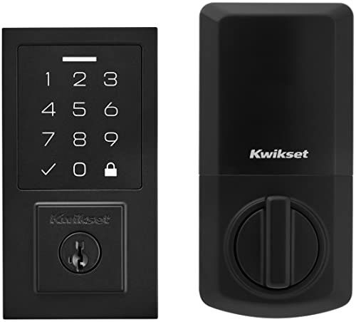 Kwikset 9270Cnt-514S Contemporary Smartcode Touchpad Electronic Deadbolt Smartkey Matte Black Finish #TOP2