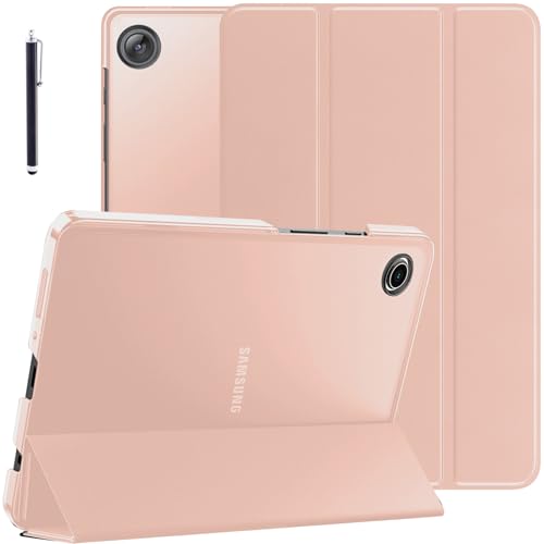 Image of Robustrion Cover for Samsung Galaxy Tab A11 Plus Cover Case 11 inch, Flip Cover Case for Samsung Galaxy Tab A11 Plus Cover /Tab A11+ Tablet Cover with Translucent Back - Rose Gold