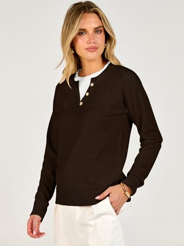 Image of ANRABESS Sweaters for Women 2026 Fall Long Sleeve Lightweight Pullover Tops